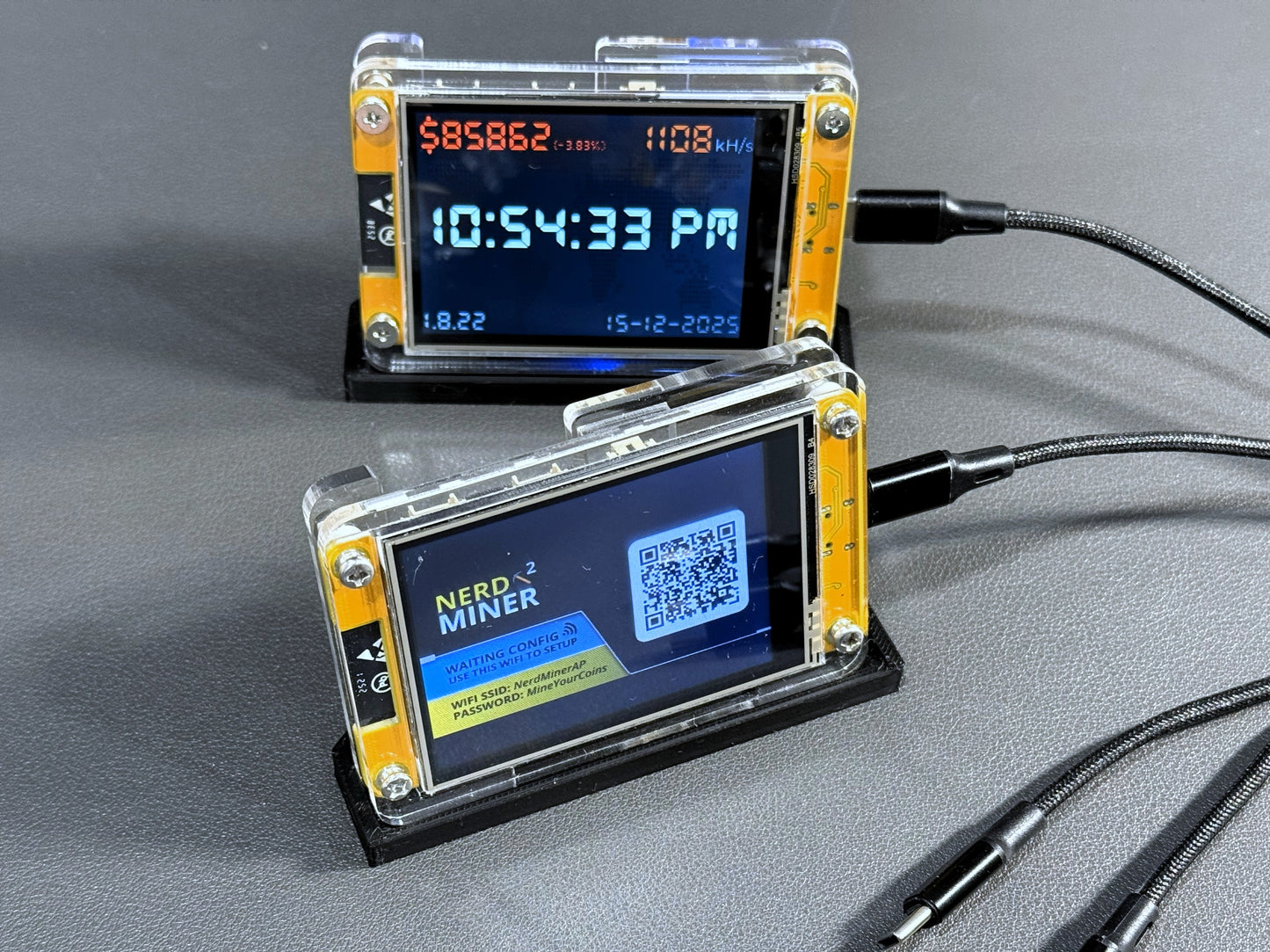 1-Slot Cradle Stand for NerdMiner & NMminer - 2 Pack - Bitcoin Solo Mining