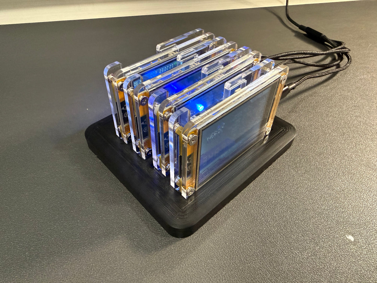 4-Slot NerdMiner / NMminer Display Stand