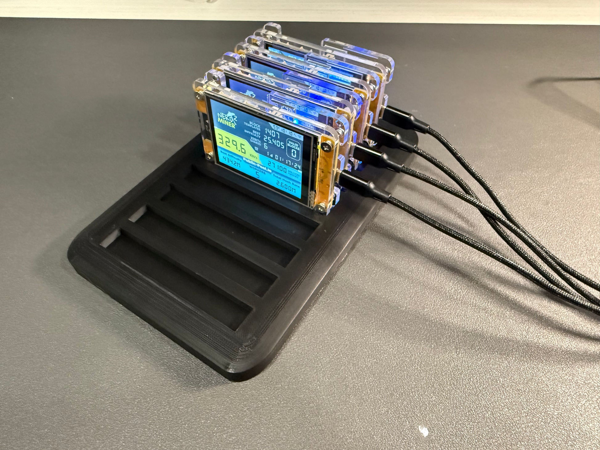 8-Slot Tray NerdMiner / NMminer Display Stand – Miner Man USA